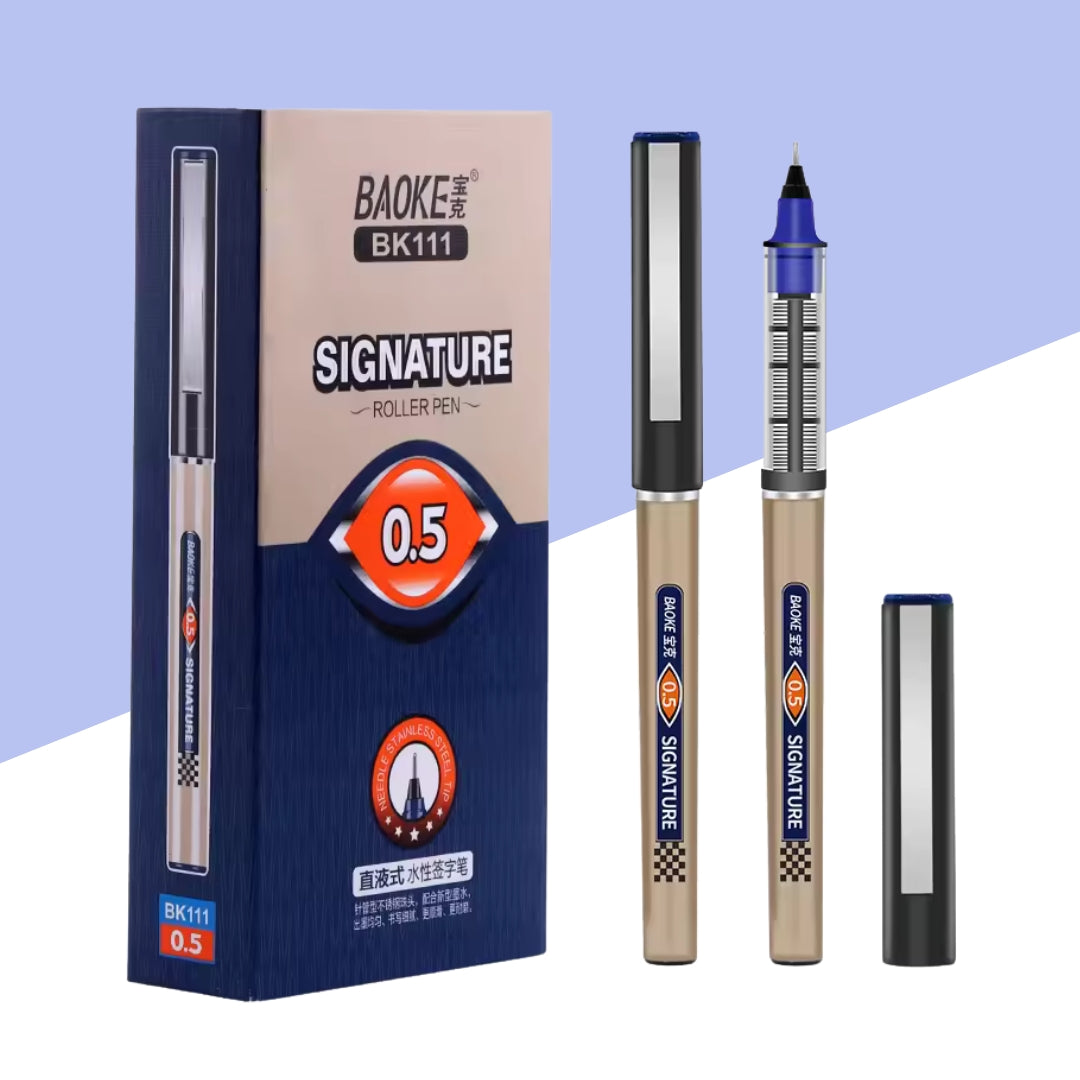 Baoke BK111 Signature Roller Pen – Blue Ink (Pack of 1)