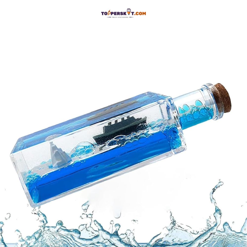 Large Creative Fluid Liquid Drifting Wine Bottle Paper Weight (Pack of 1)