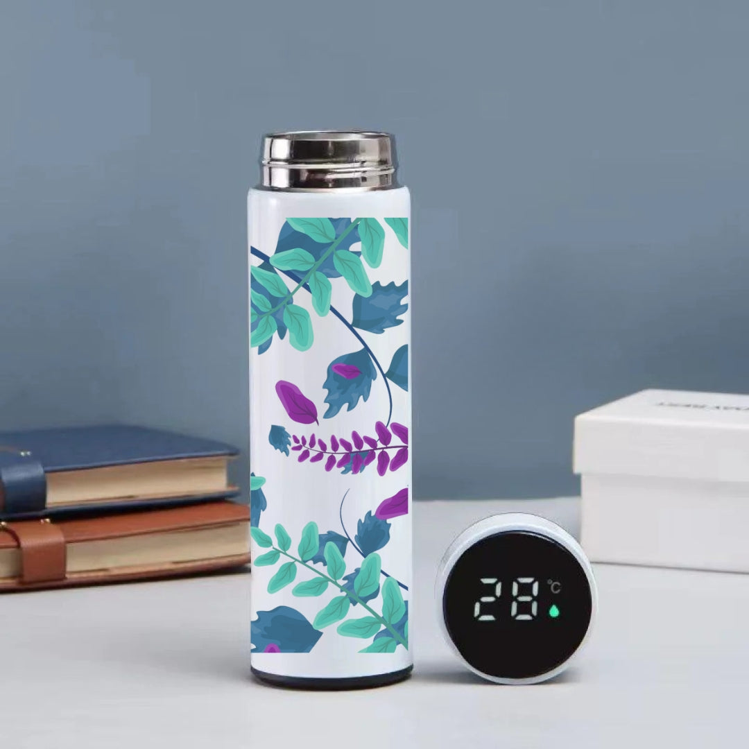 Printed Temperature Water Bottle - 500ml, Metal Bottle with LED Display (Pack of 1)