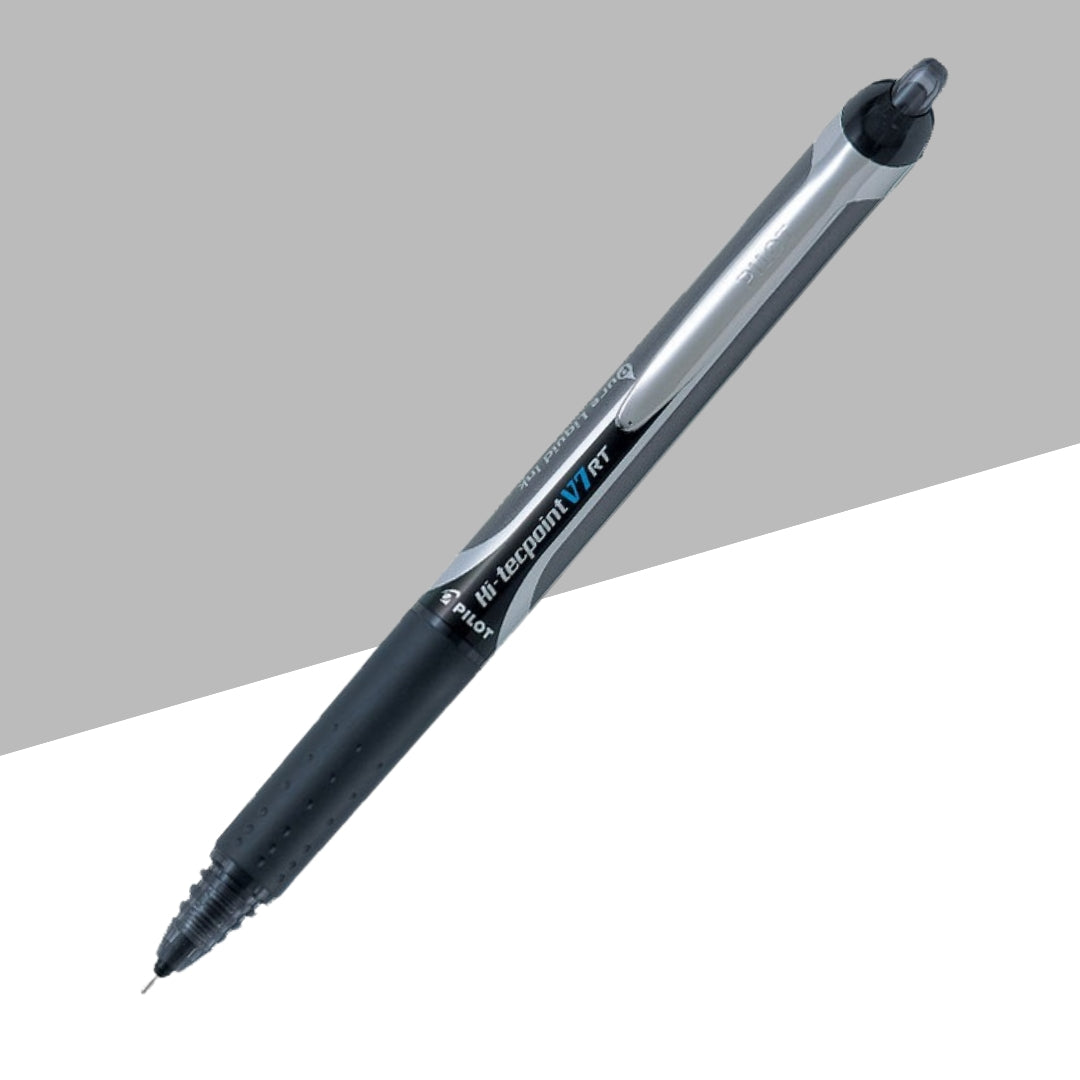 Pilot Hi-Tecpoint V7RT Roller Ball Pen Black - Extra Fine Tip (Pack of 1)