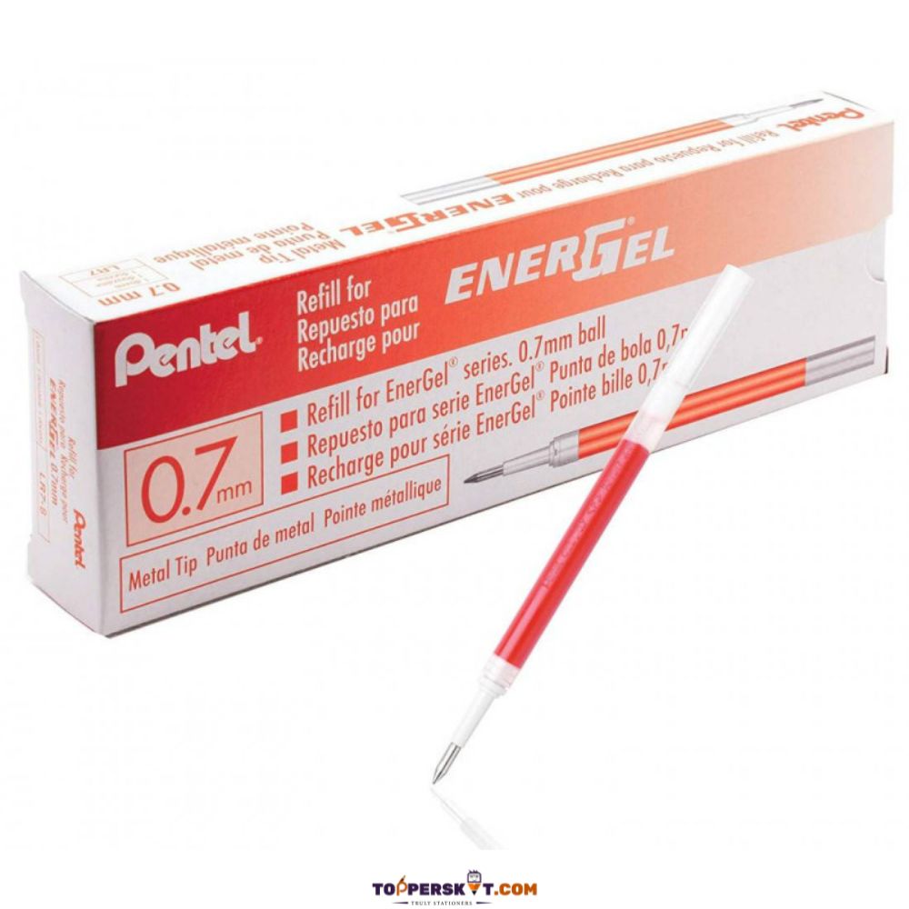 (5 Pcs. ) Pentel Energel 0.7 mm Gel Pen Refill – Red