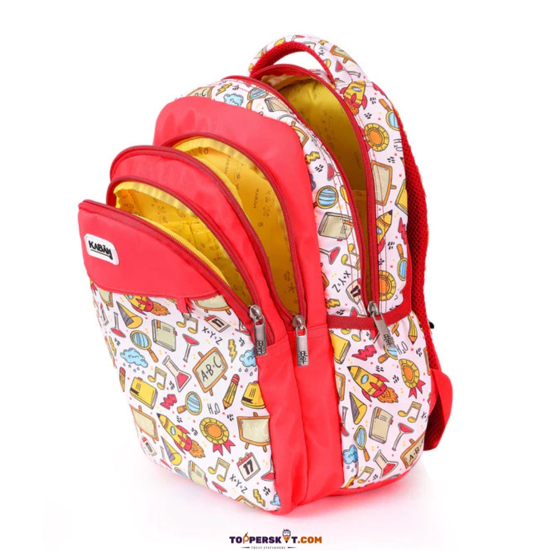 Kaban Red Roadster Backpack – 20L Stylish Bags for School & Travel (Pack of 1)