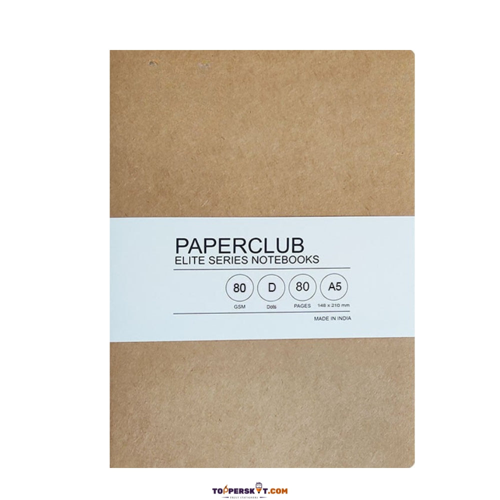 Paperclub Elite Series A5 Dotted Notebook – 80 GSM, 80 Pages (Pack of 1)