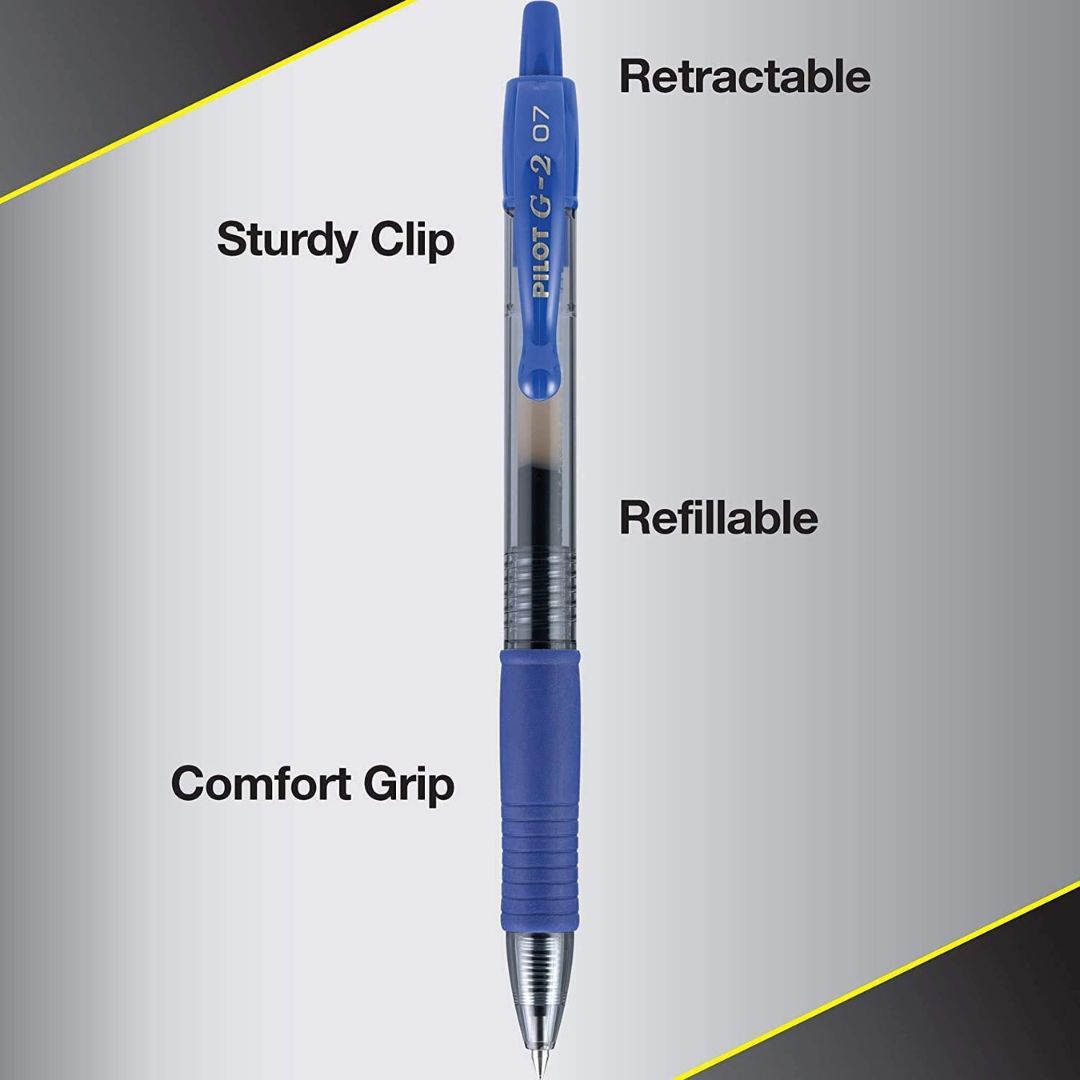Pilot G-2 Retractable Roller Gel Pen- Blue (Pack of 1)