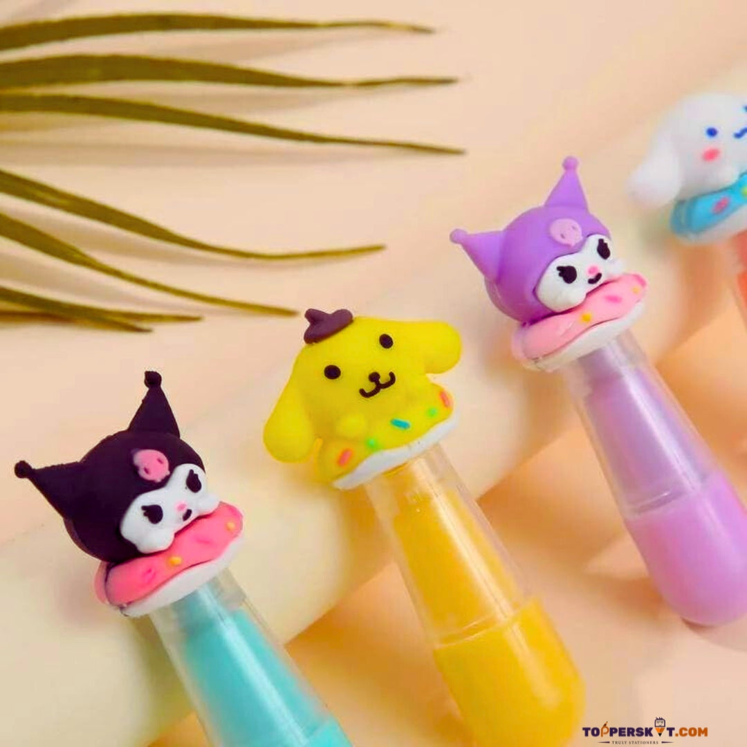 Cutest Kuromi Friends Design Highlighter –  Aesthetic Stationery for Kids (Set of 6)