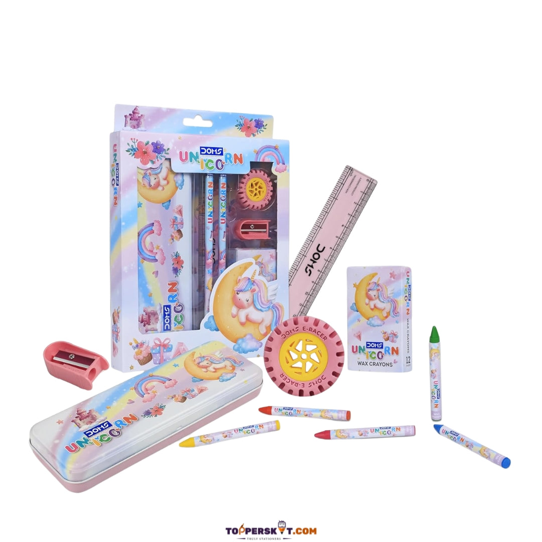 Doms Unicorn Design Stationery Set (Pack of 1)