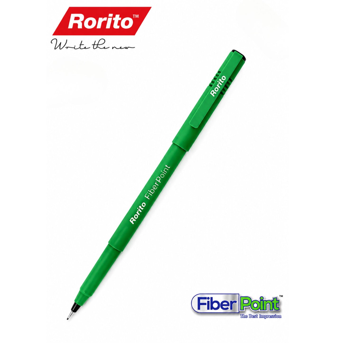 Rorito Fiber Point Gel Pen – Green ( Pack of 1 )