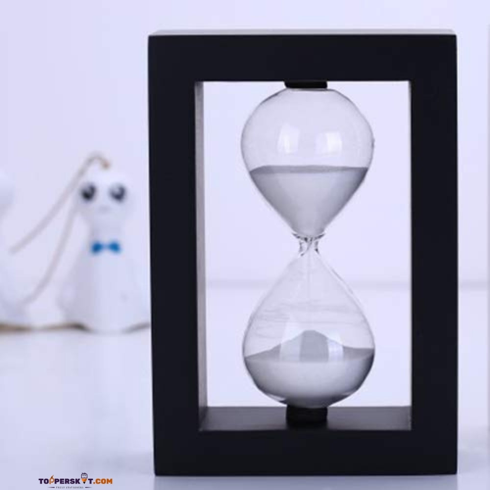 Rectangle Hourglass with Wooden Sand Timer (Pack Of 1)