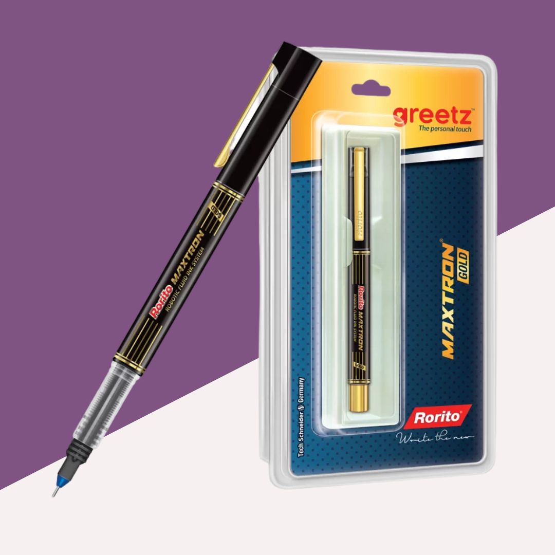 Rorito Greetz Maxtron Gold Robotic Fluid Ink System Pen – Blue