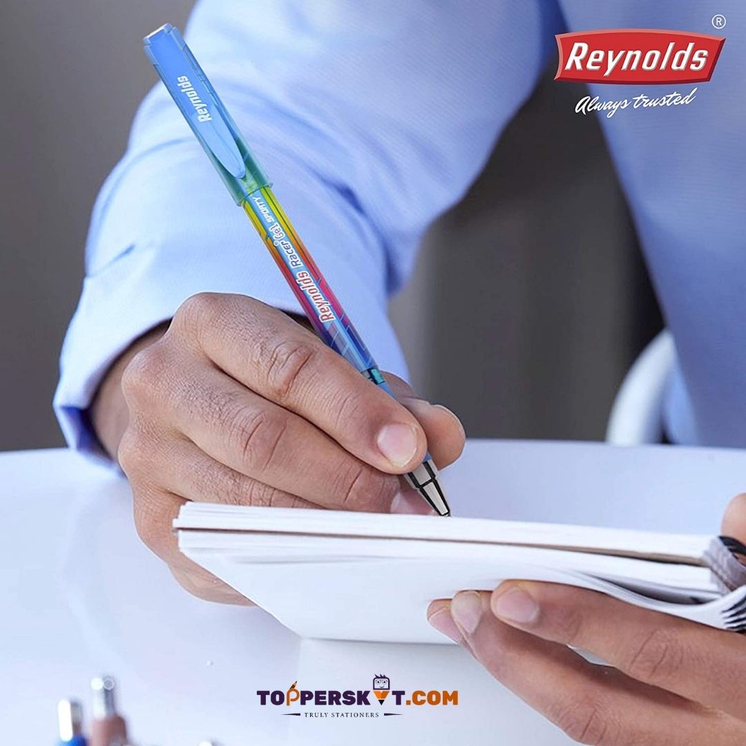 Reynolds Racer Gel Pen – Red: Stylish, Waterproof, and Fade-Resistant Writing Excellence ( Pack of 1 ) - Topperskit LLP