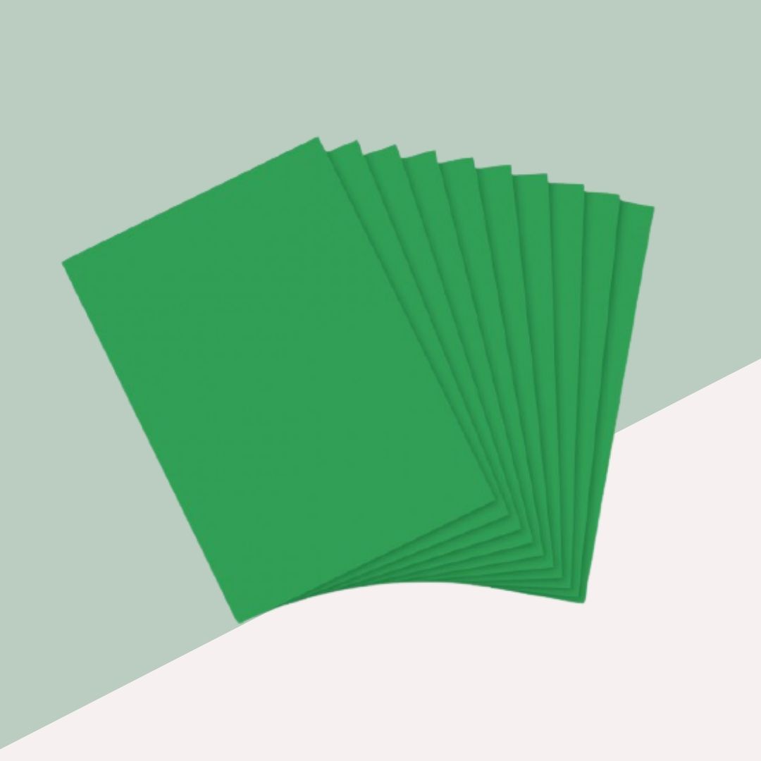 A4 Multipurpose Pastel Paper - Dark Green : Vibrant Premium colour Sheets ( Pack of 20 ) - Topperskit LLP