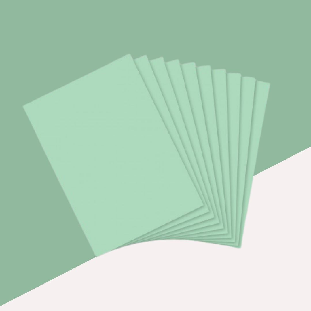 A4 Multipurpose Pastel Paper - Light Green : Vibrant Premium colour Sheets ( Pack of 20 ) - Topperskit LLP
