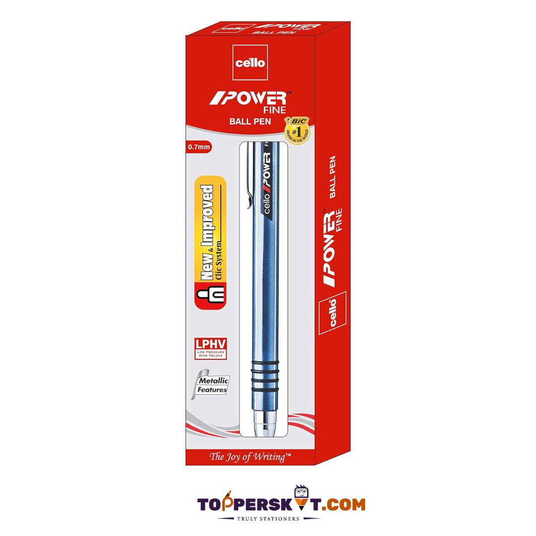 Cello Power Fine Ball Pen – Black : Unleash the Boldness ( Pack of 1 ) - Topperskit LLP