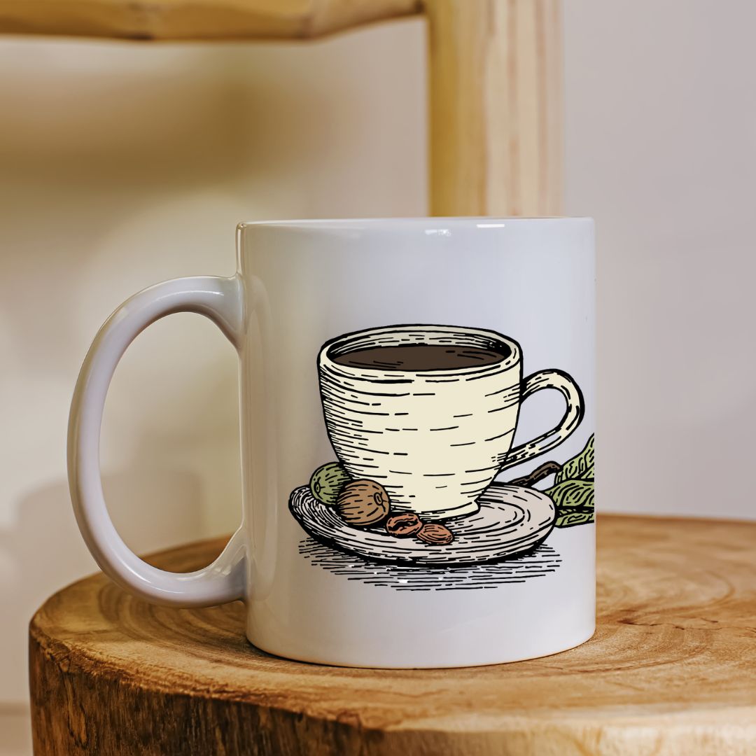 Stylish Coffee Mug with Printed Design (Pack of 1)