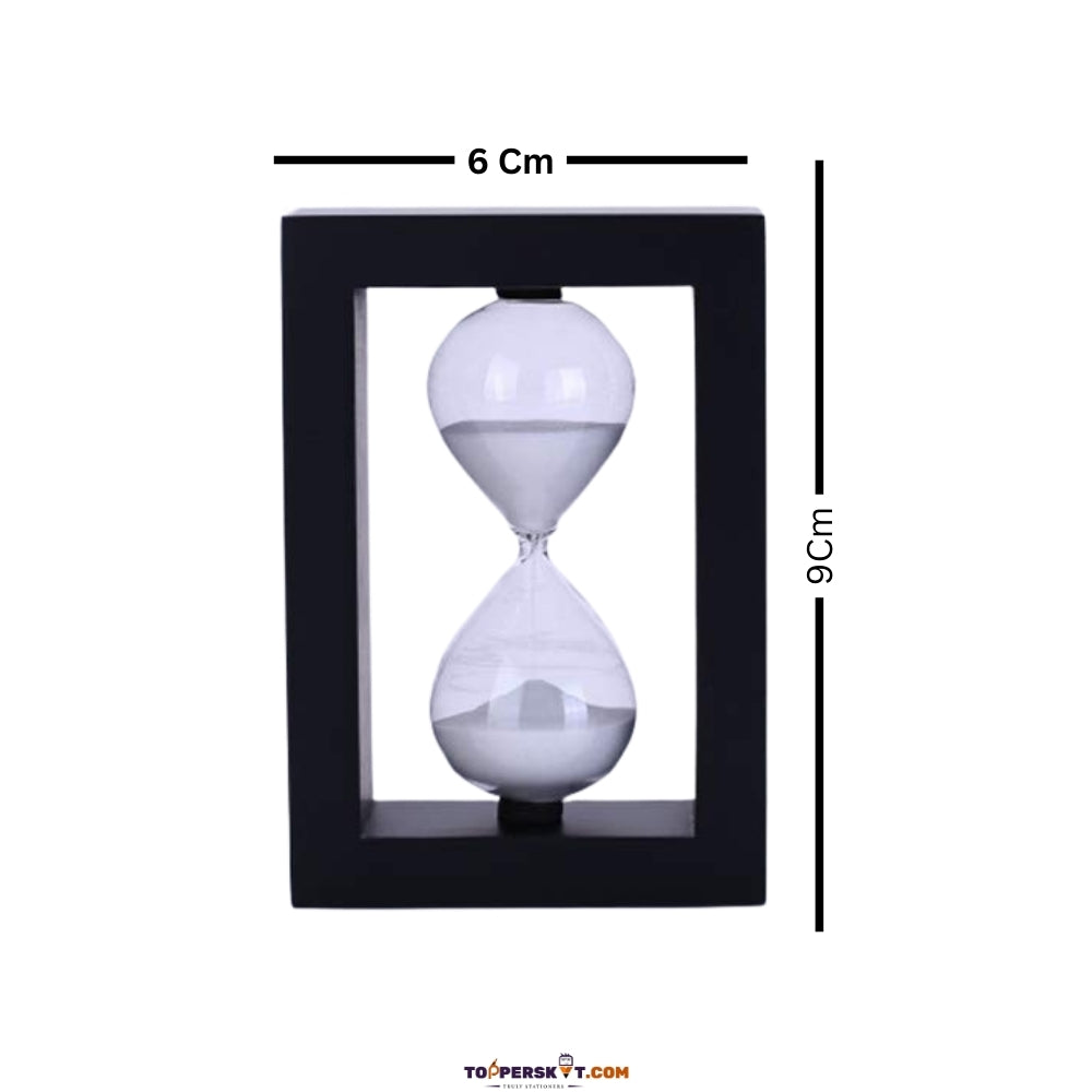 Rectangle Hourglass with Wooden Sand Timer (Pack Of 1)