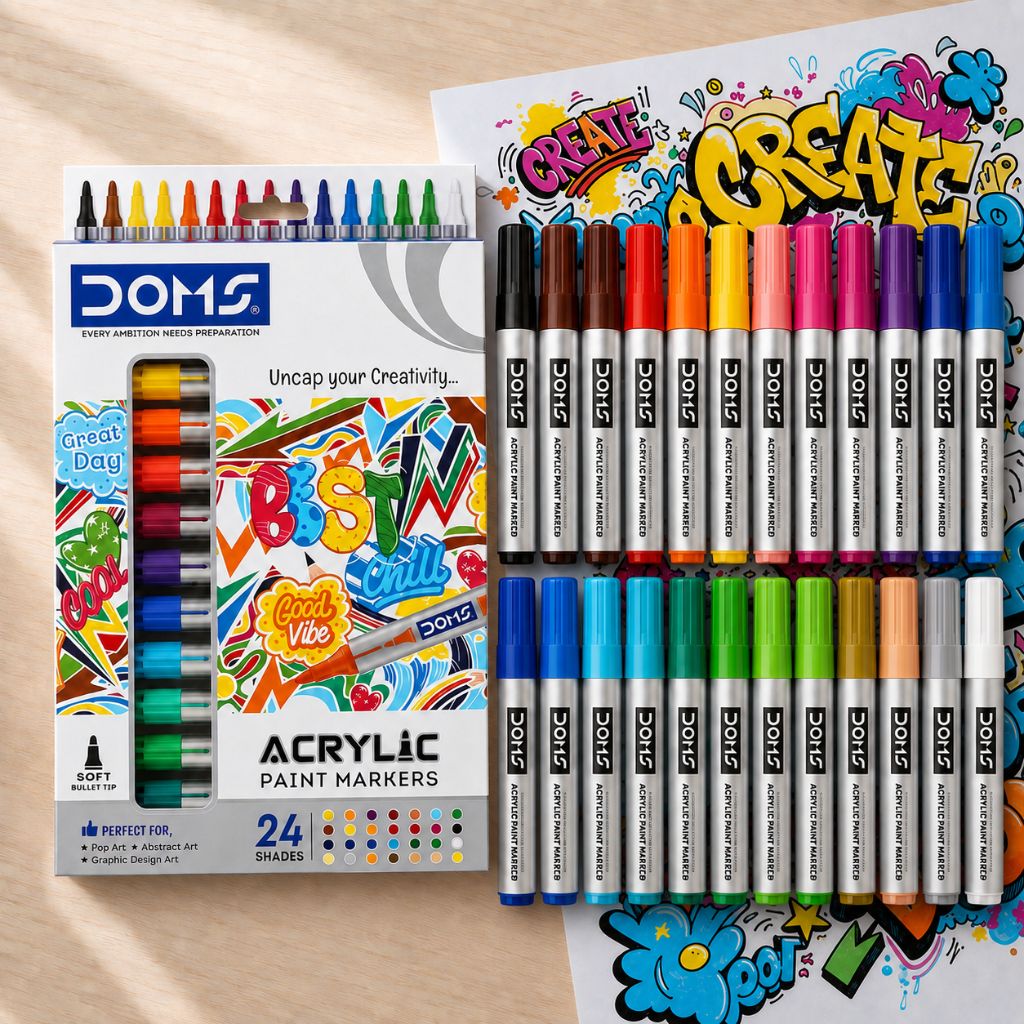 Doms Acrylic Paint Marker Set Multicolour - Image 3