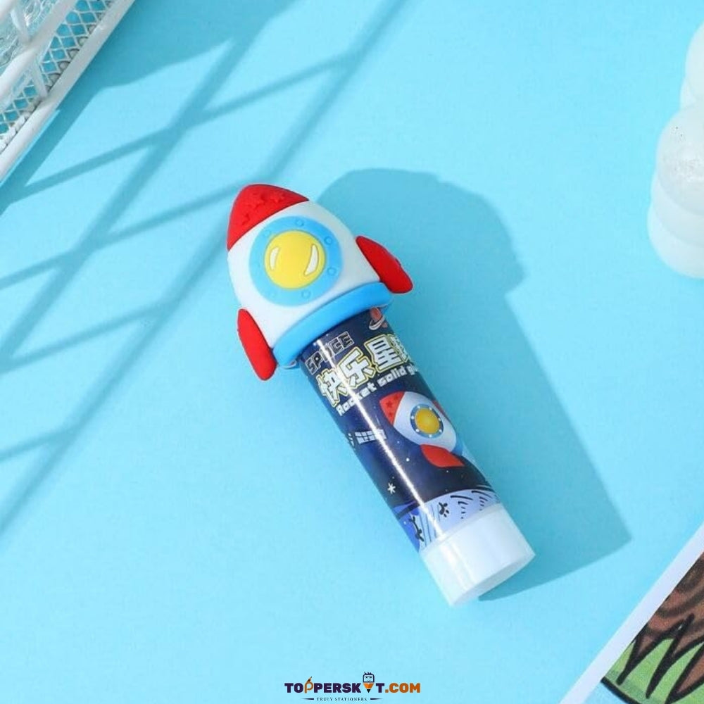 Space Rocket Shape Glue Stick - 8 gm (Pack of 1)