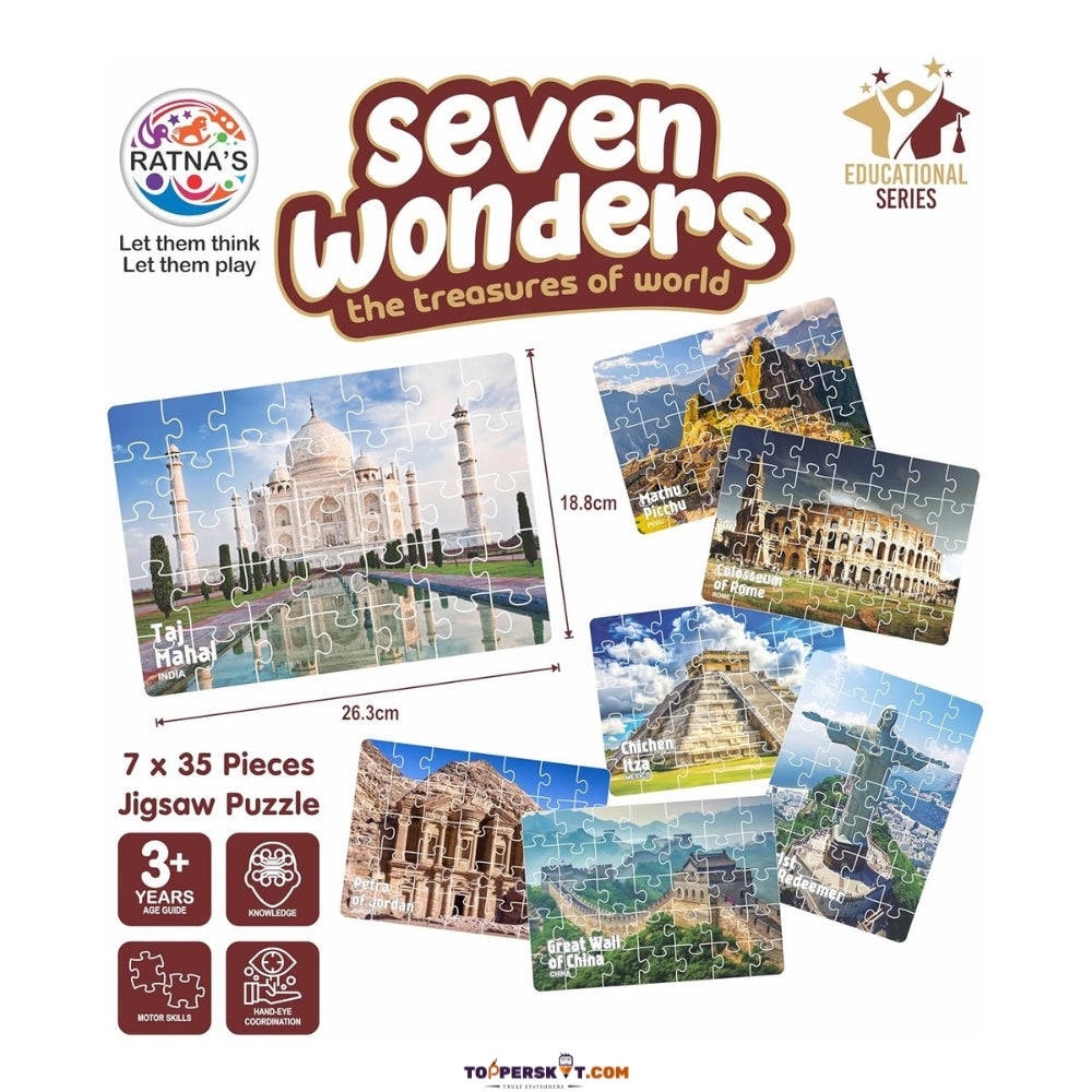 Seven Wonders The Treasures of the World Jigsaw Puzzle (Pack of 1)