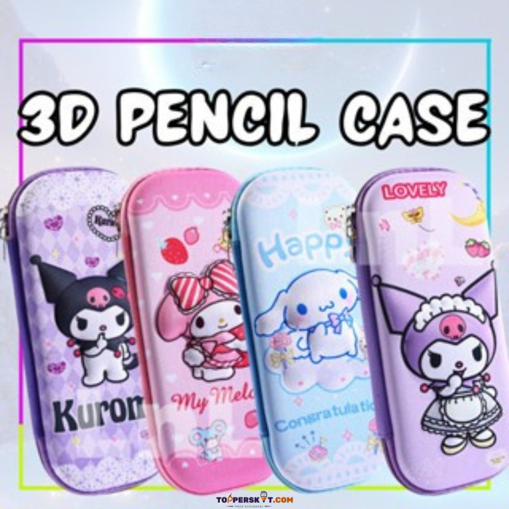 3D Pencil Case for Students – Cute Cartoon Stationery Storage Box (Pack of 1)