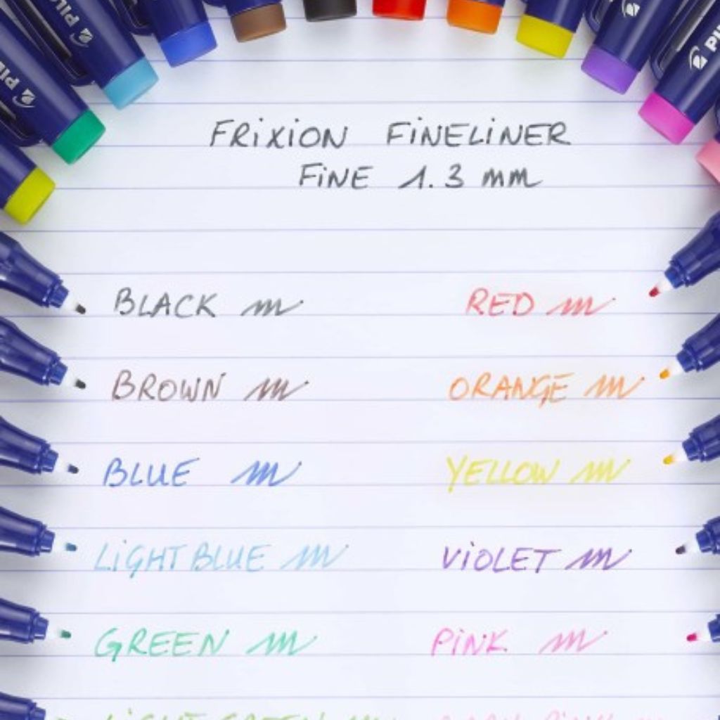 Pilot Frixion Fineliner Set of 6 Assorted Colours - Image 4