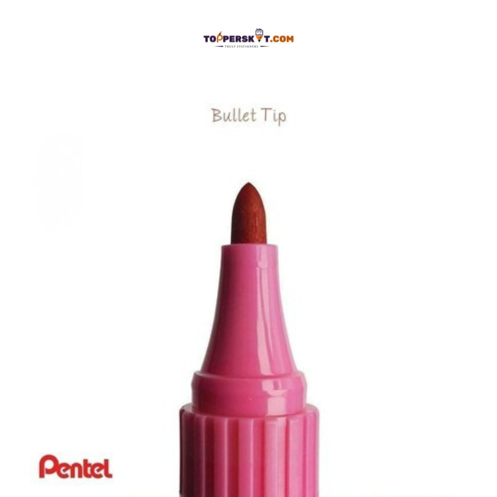 Pentel N450 Permanent Marker – Medium Bullet Tip, Pink (Pack of 1)