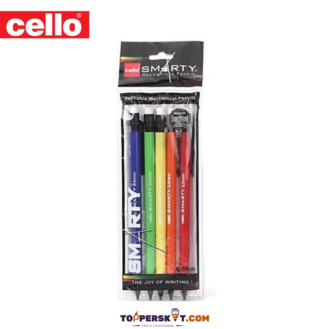 Cello Smarty Mechanical Pencil - 0.5mm: Precision and Reliability in Writing ( Pack of 5 ) - Topperskit LLP