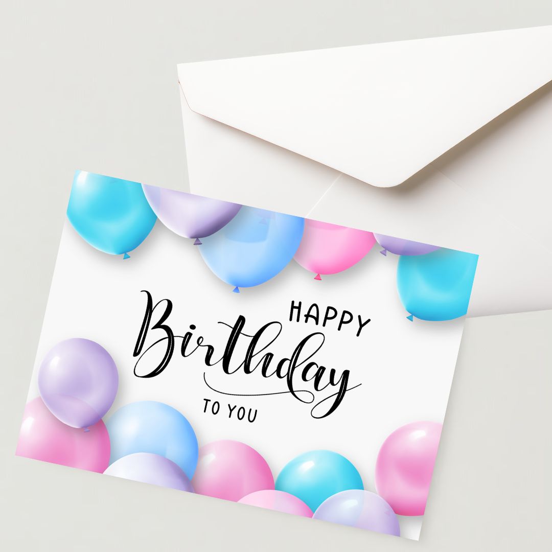Premium Birthday Card with Envelope 300 GSM Cold-Pressed Paper (Pack of 1)