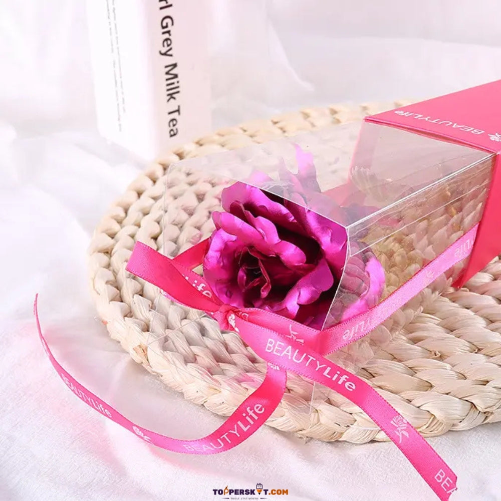 Artificial Gold Foil Plated Rose – Elegant Valentine's Day Gift (Pack of 1)