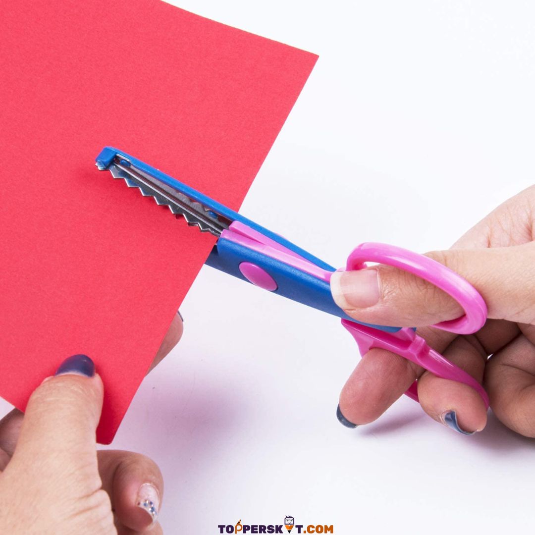 Zig-Zag Scissor with Stainless Steel Blade & Comfortable ABS Handle (Pack Of 1)