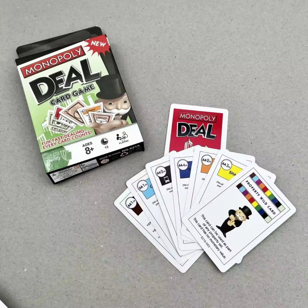 Monopoly Deal Card Game Fast Dealing Fun Card 108 Deal Cards with Instructions (Pack of 1)