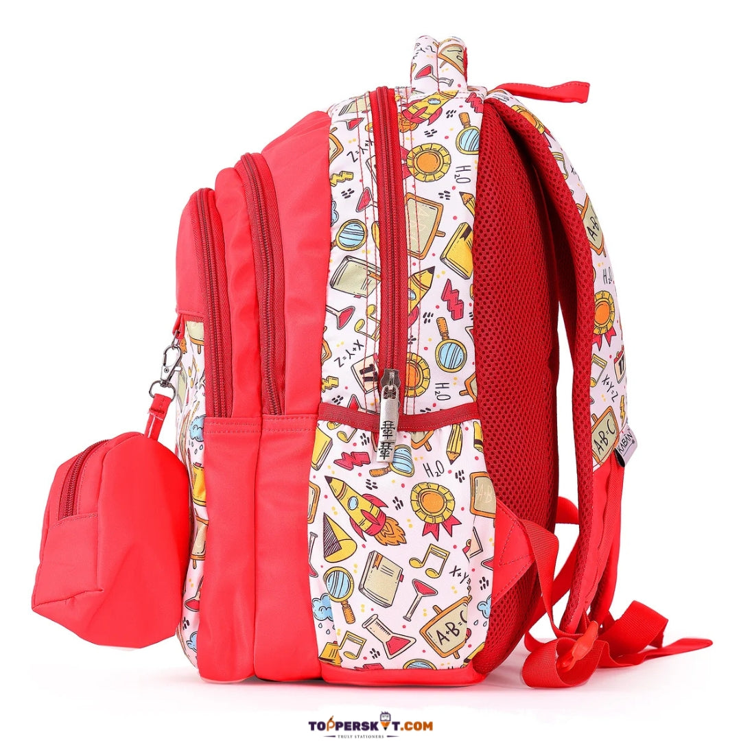 Kaban Red Roadster Backpack – 20L Stylish Bags for School & Travel (Pack of 1)