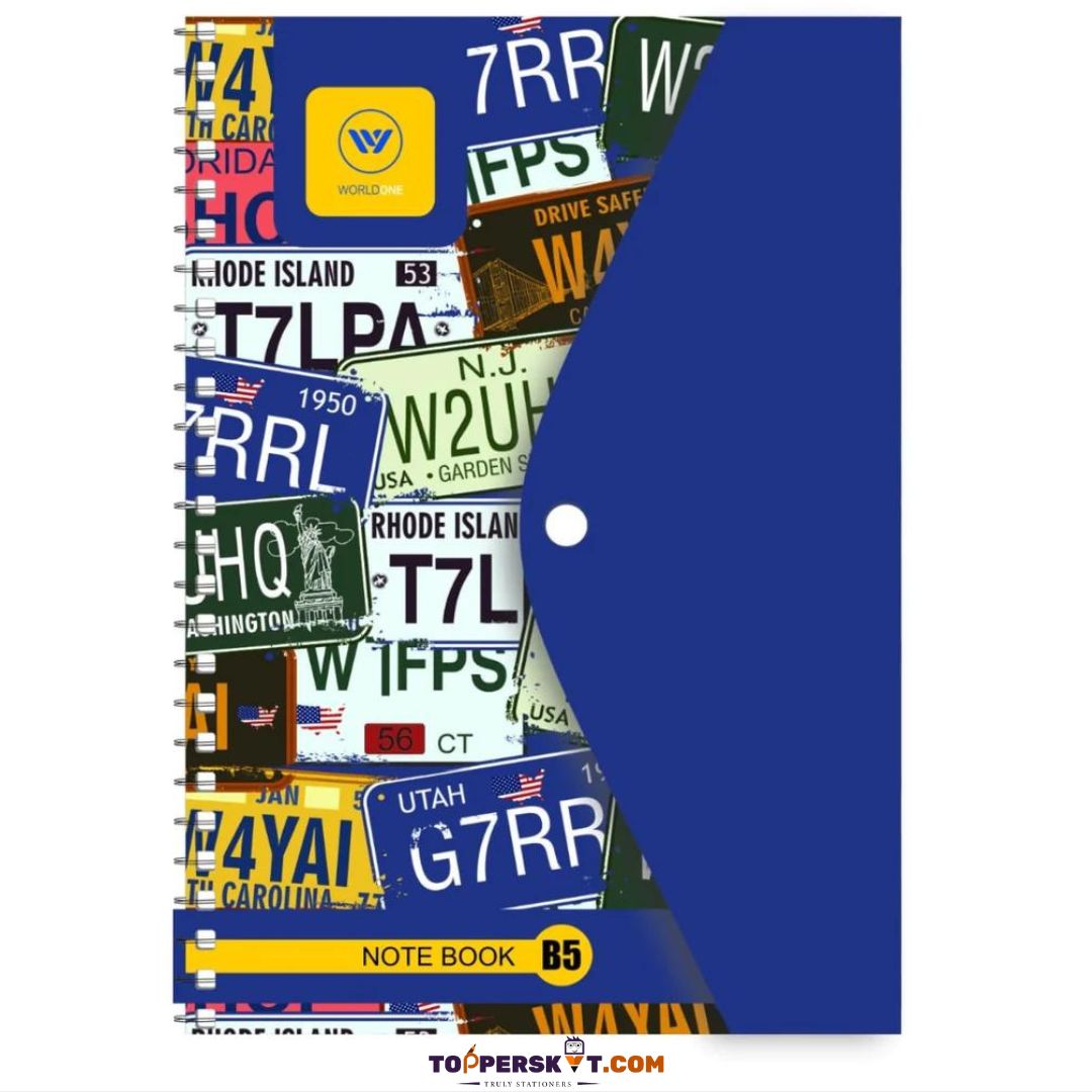 B5 Button Notebook - 200 Pages (Pack of 1)