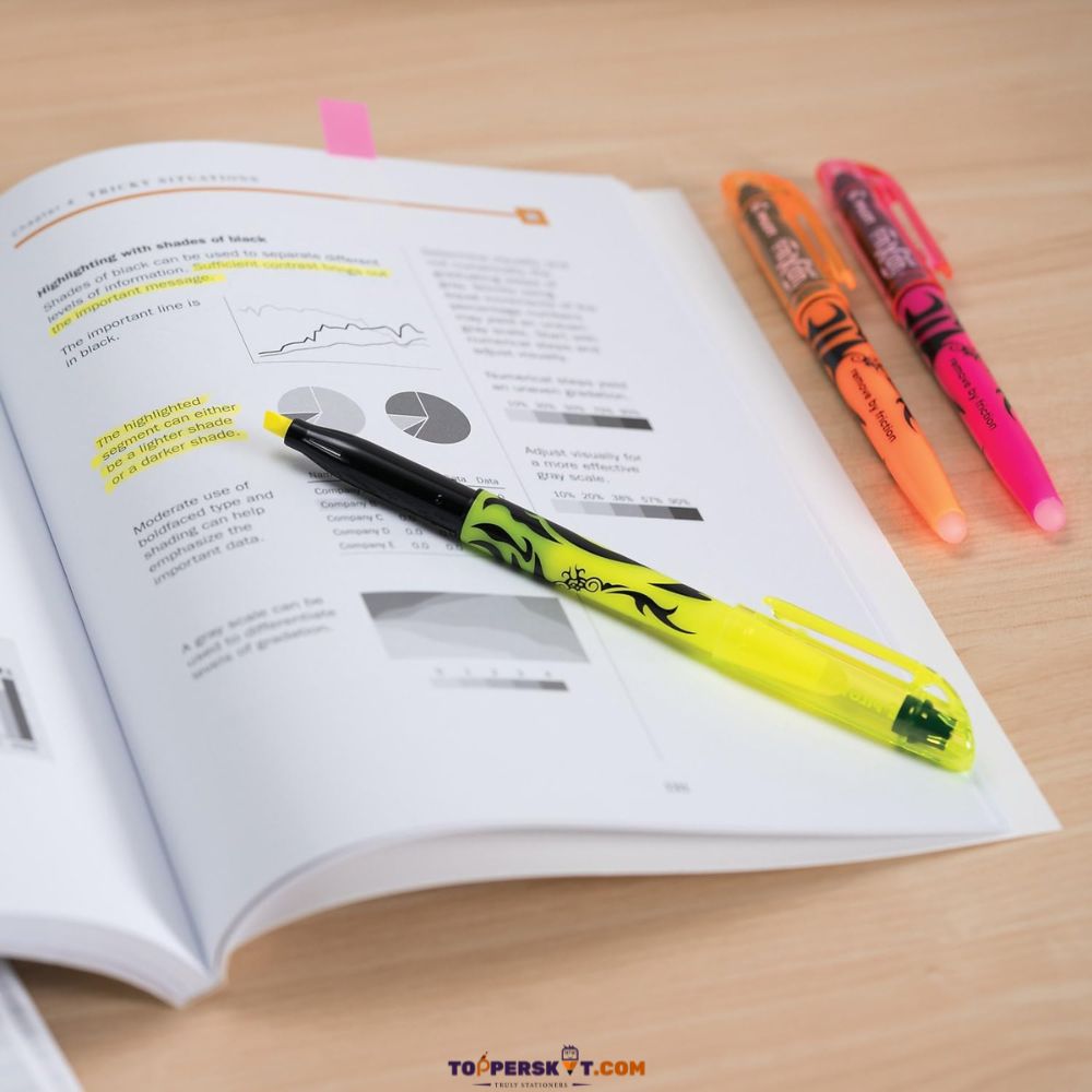Pilot Frixion Highlighter Marking Pen – Write, Remove & Rewrite (Pack of 6)