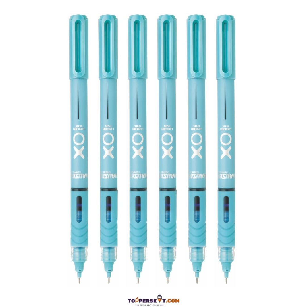 Hauser Germany XO Roller Pen Blue – Smooth Needle Tip Controlled Ink Flow (Pack of 1)