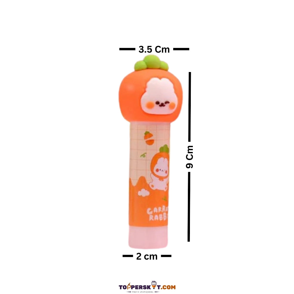 Cute Carrot Rabbit Glue Stick Perfect for Crafting & School Use – 8 Gm (Pack of 1)