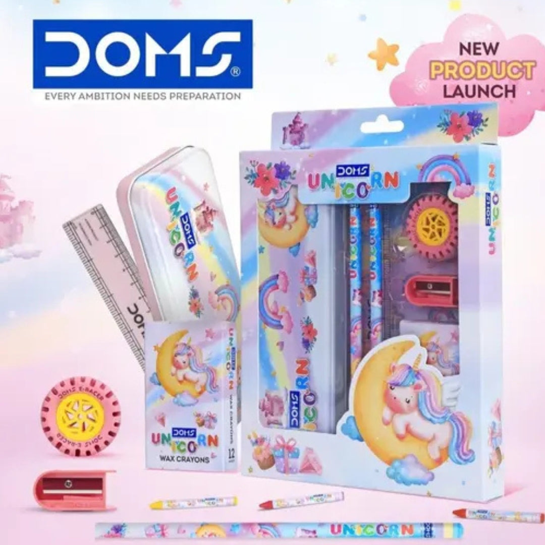 Doms Unicorn Design Stationery Set (Pack of 1)