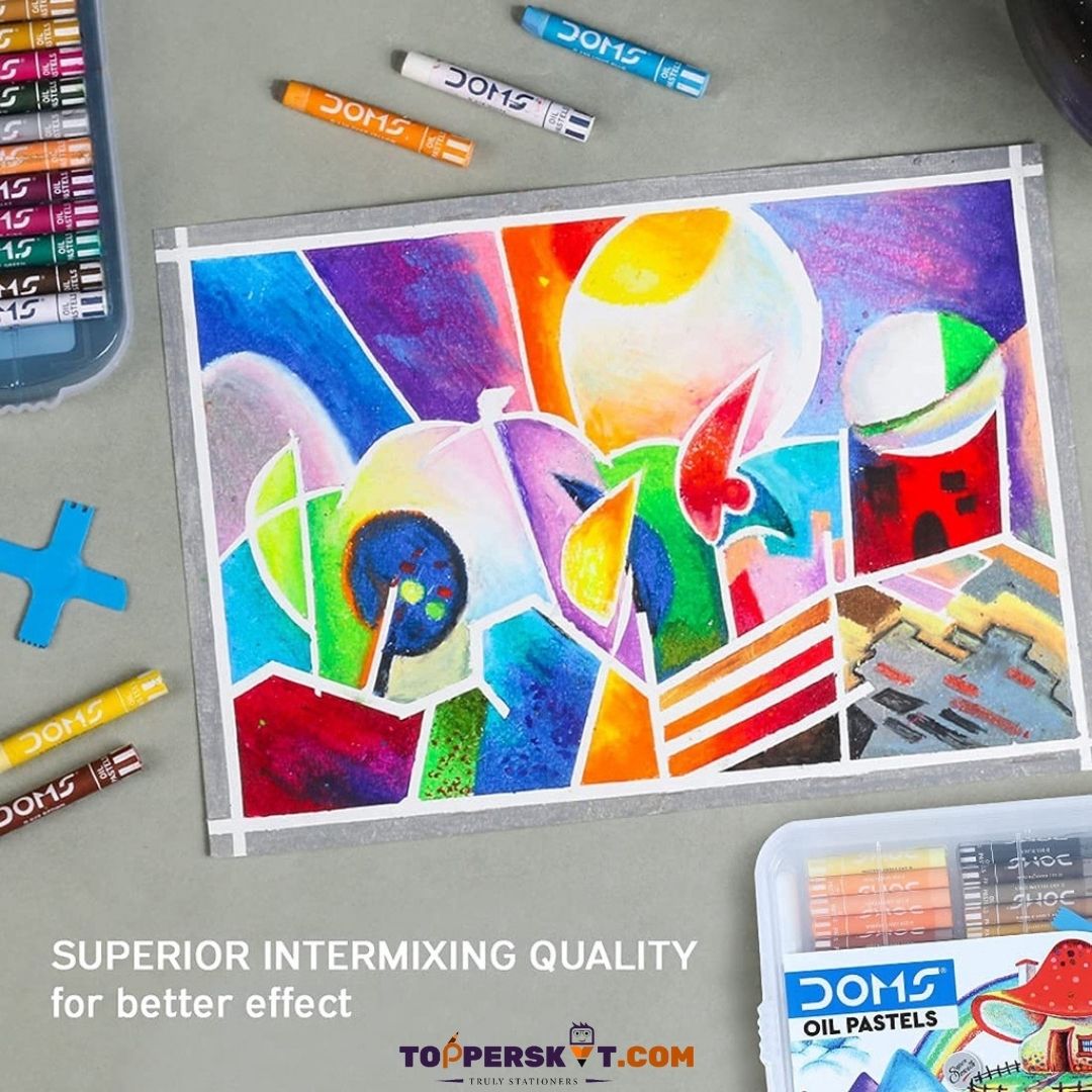 Doms Oil Pastels - Multicolour : A Palette of Possibilities for Artistic Mastery and Creative Expression! ( Pack of 25 ) - Topperskit LLP