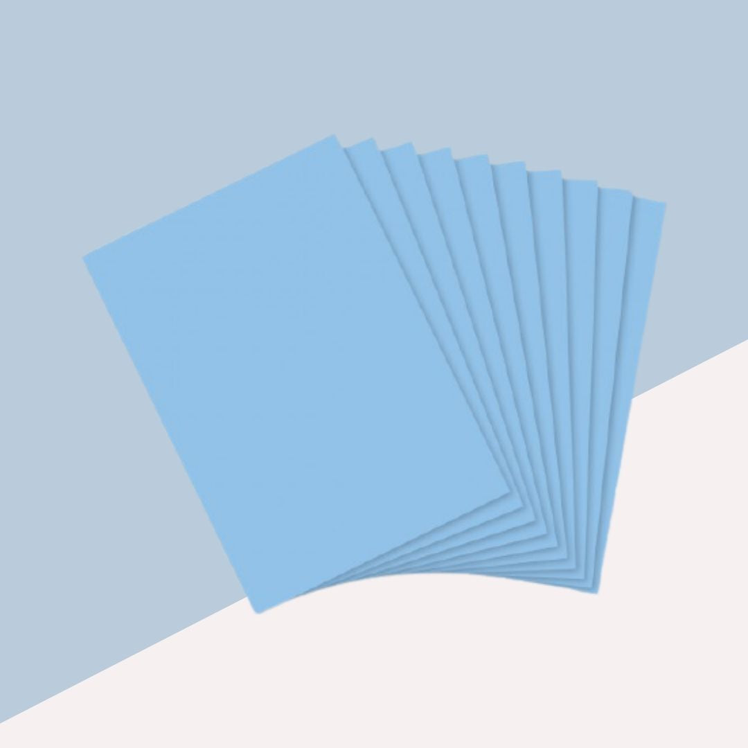 A4 Multipurpose Pastel Paper - Light Blue : Vibrant Premium colour Sheets ( Pack of 20 ) - Topperskit LLP