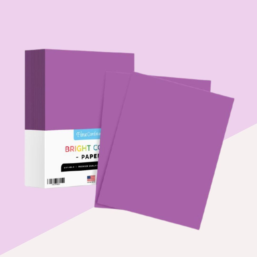 A4 Multipurpose Pastel Paper - Purple : Vibrant Premium colour Sheets ( Pack of 20 ) - Topperskit LLP