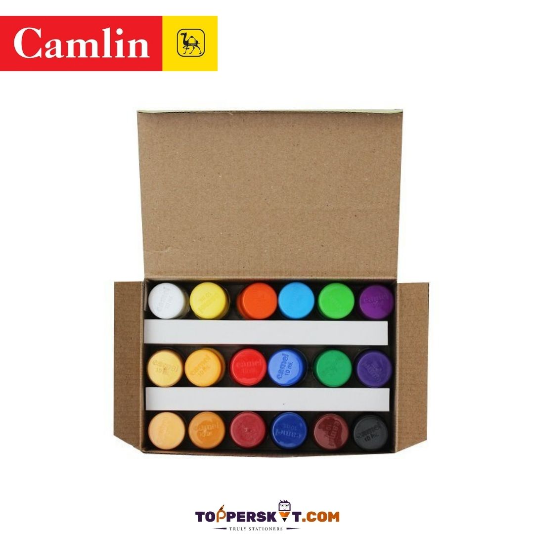 Camlin Student Poster Colour Set -Multicolour : Elevate Your Artistic Expression with Vibrant Brilliance ( Pack of 18 ) - Topperskit LLP