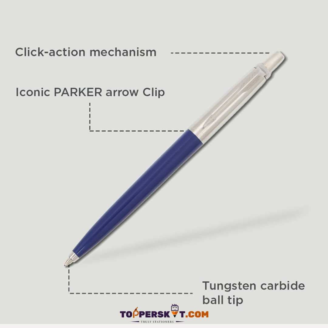 Parker EST-1888 Jotter Ball Pen With Stainless Steel - Blue (Pack of 1)