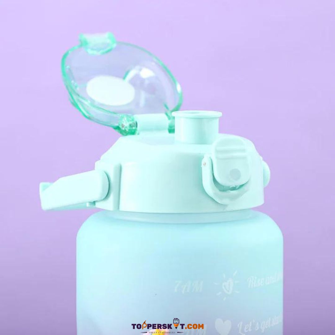 Gradient Color Motivational Drinking Water Bottle (Set of 3)