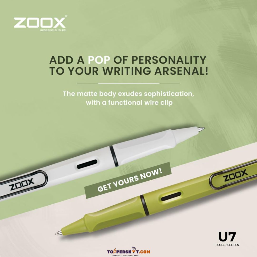 Zoox U7 Premium Blue Gel Pen - Sleek Design, Smooth Writing ( Pack of 1)