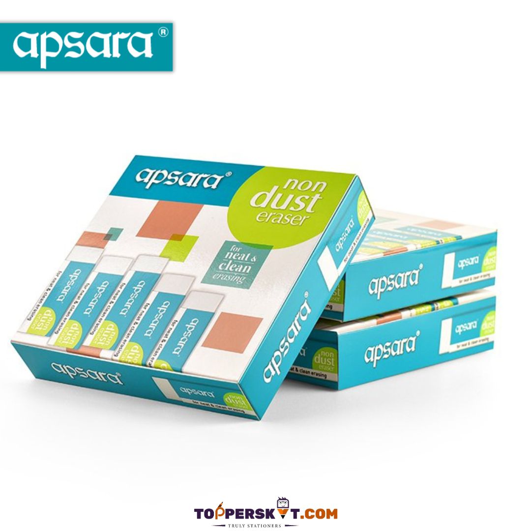 Apsara Non Dust Eraser - Big: Effortless Erasing ( Set Of 5 ) - Topperskit LLP