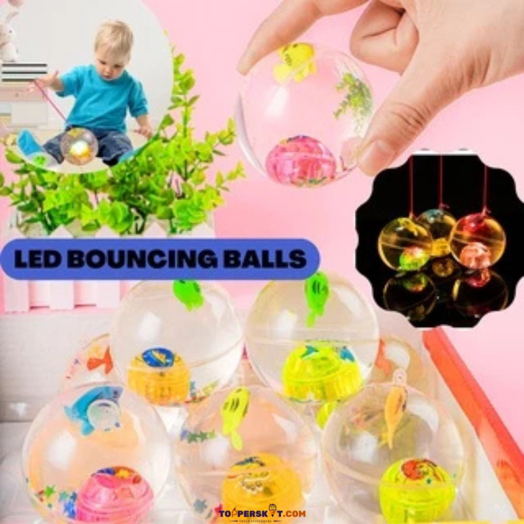 Sparkling Crystal Ball Jump Ball for Kids – Light Effect (Pack of 1)
