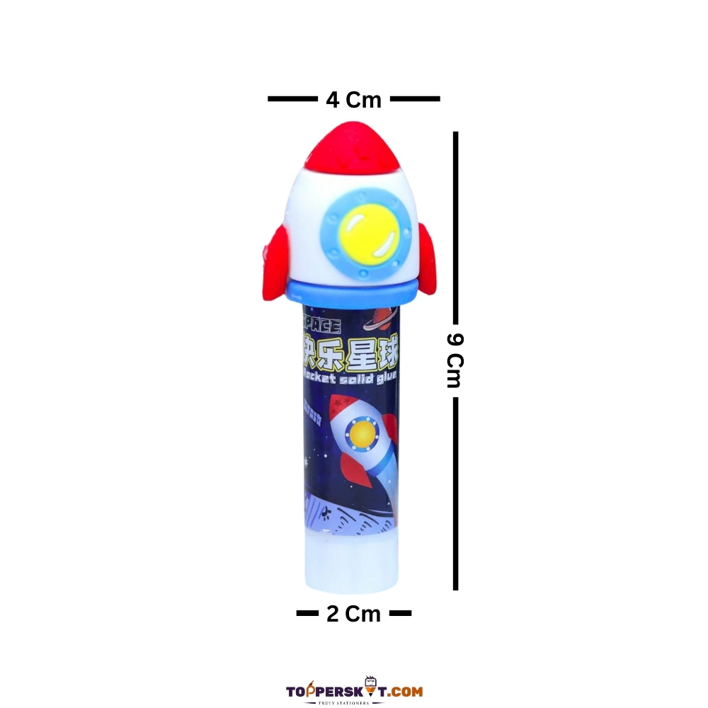 Space Rocket Shape Glue Stick - 8 gm (Pack of 1)