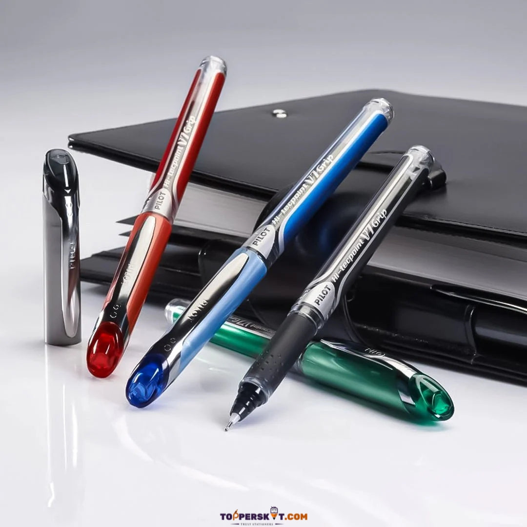 Pilot Hi-Tecpoint V7 Grip Pen Red – Precise Writing with Comfortable Grip (Pack of 1)