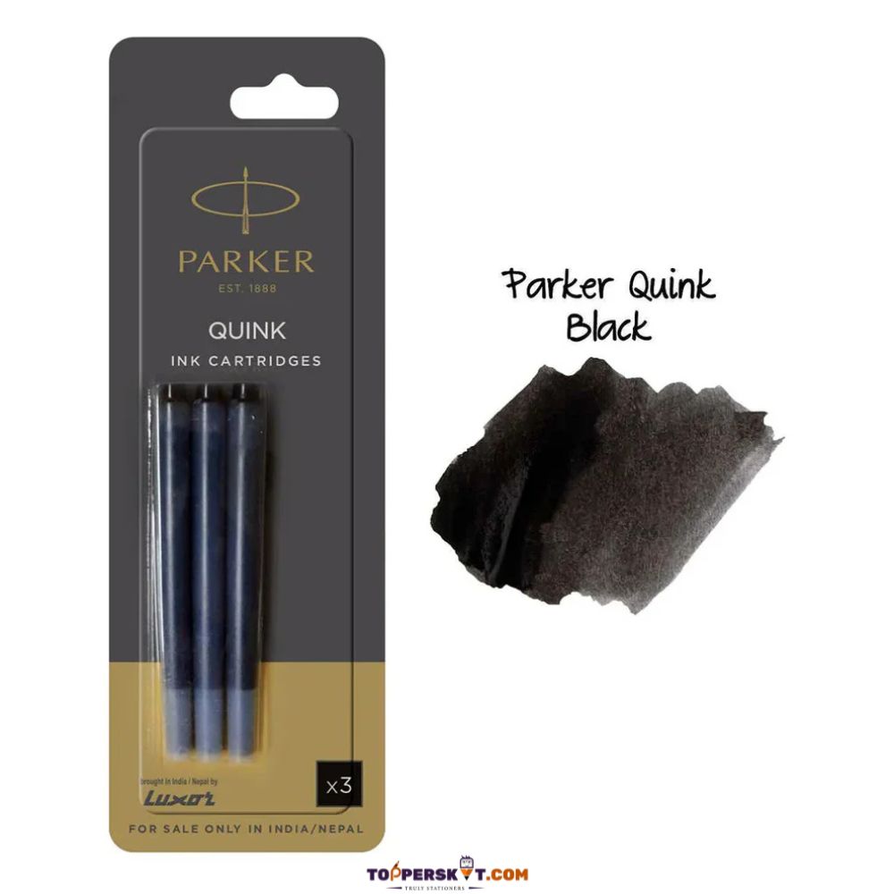 Parker Quink Ink Cartridges - Black (Pack of 3)