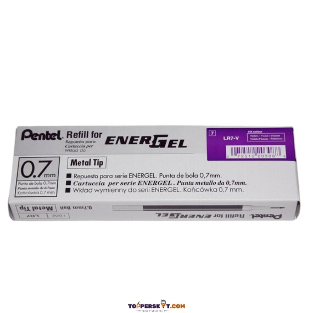(5 Pcs. ) Pentel Energel 0.7 mm Gel Pen Refill – Violet