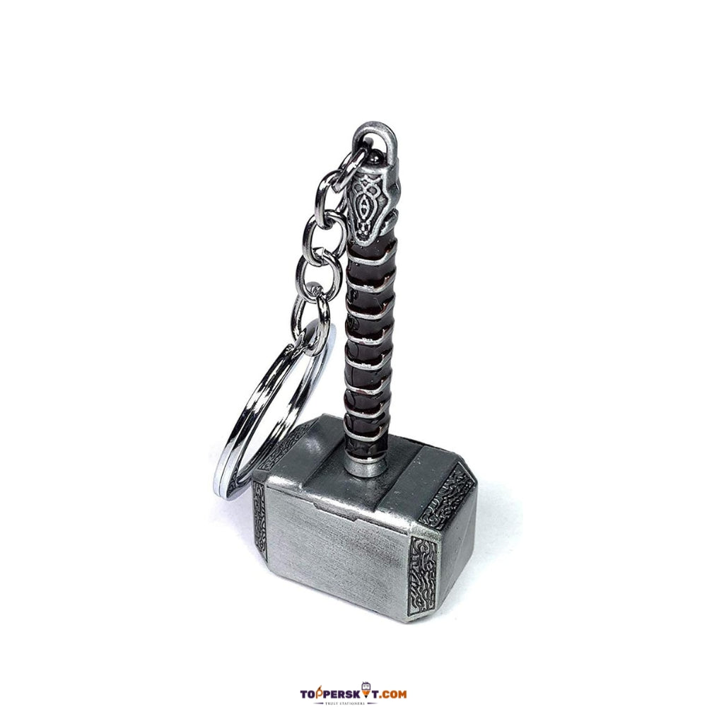 Thor Hammer Metal Keychain- Keyring for Marvel Fans (Pack of 1)